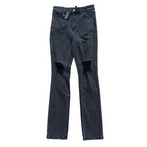 AFRM Oden High Rise Wide Leg Jeans Shadow Grey Wash ( 29 )